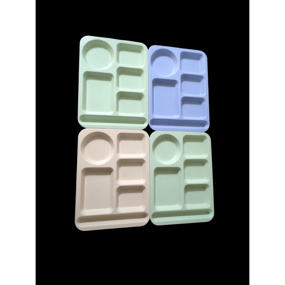 5 Speckled melamine Plastic Lunch Trays - Picture 3 of 5